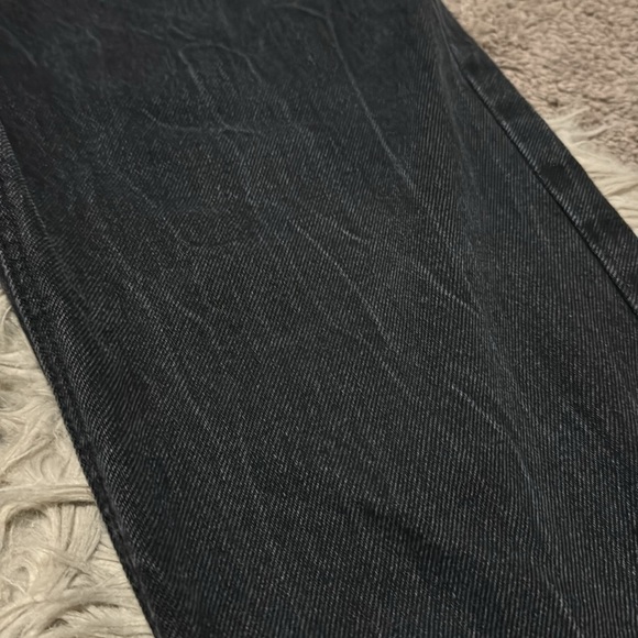 Old Navy Slouchy Straight-2-High Rise-Black-Button Fly-Vintage Wash - Picture 6 of 16